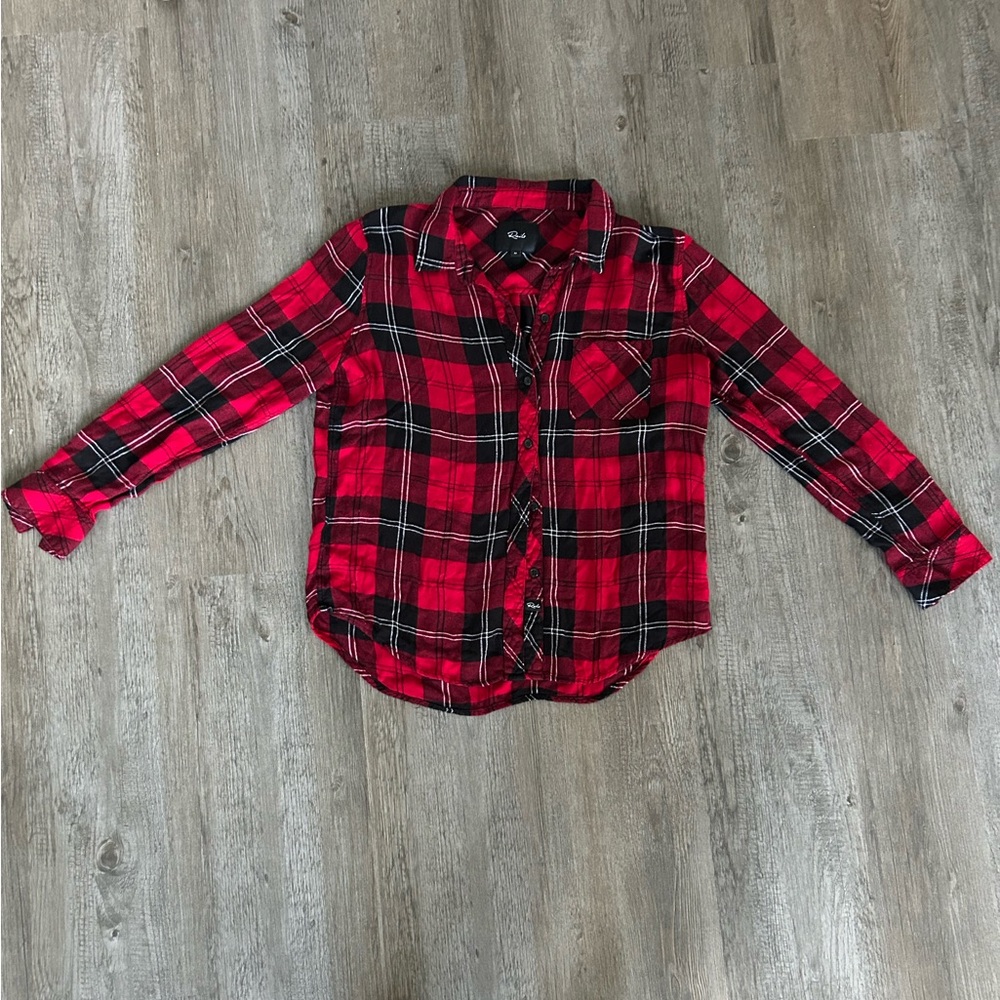 Rails Hunter plaid button-up shirt
